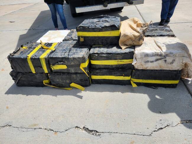Cargamento de 1.5 toneladas de cocaína incautadas. Foto: Policía Nacional