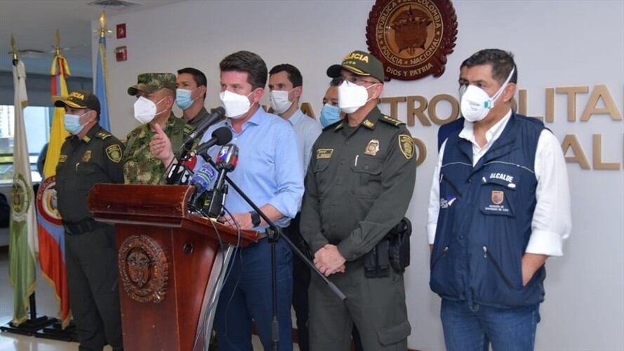 Según información de inteligencia, detrás del complot estarían personas financiadas con dineros del ELN y las disidencias de las FARC. Foto: Alcaldía de Cali