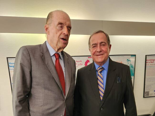 Canciller Leyva se reunió con el agente nicaragüense ante CIJ, Carlos Argüello. Foto: Cancillería.