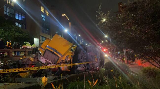 Grave accidente en Bogotá. Foto: Luz Helena Fonseca.