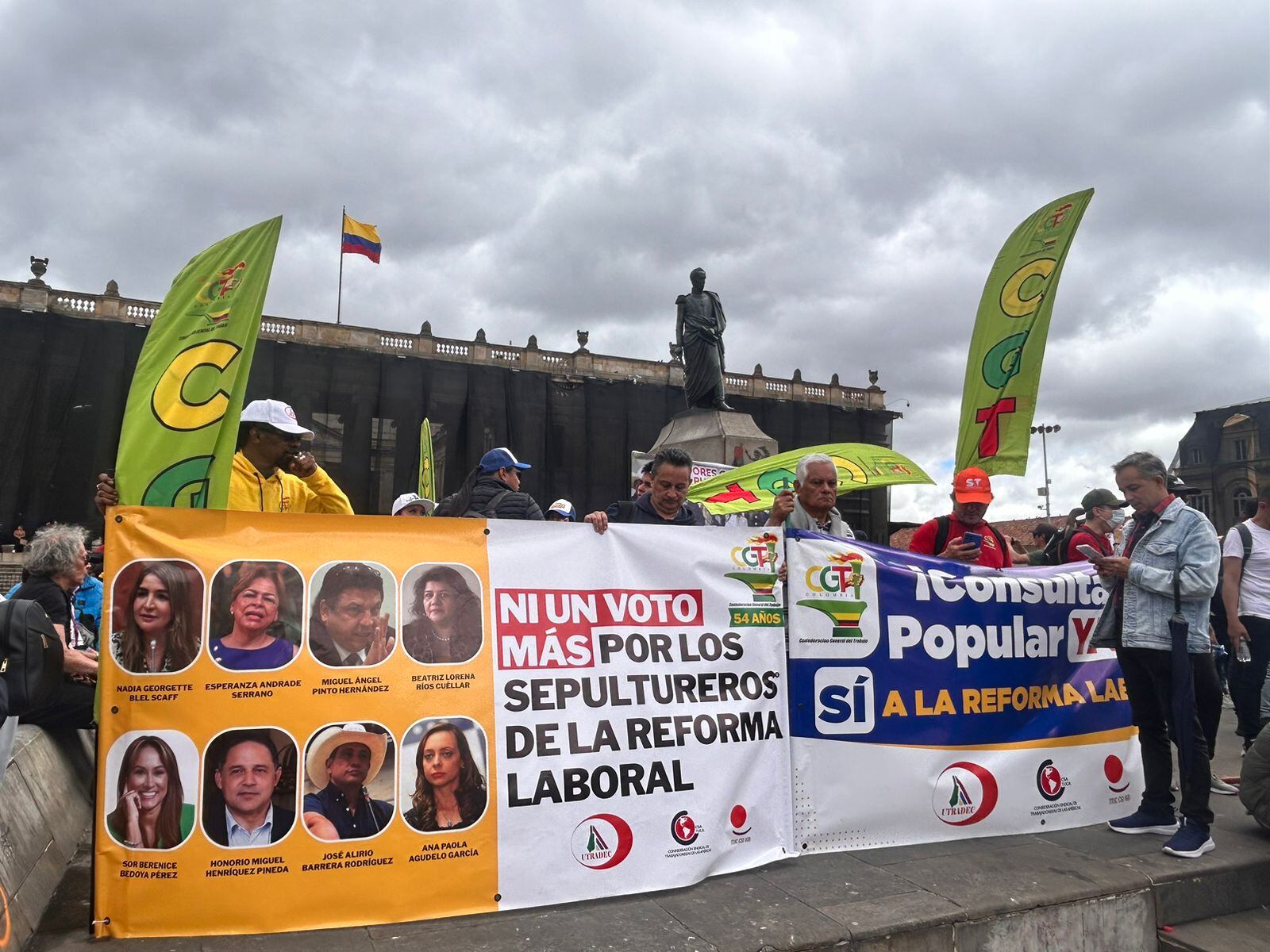 Manifestaciones en Bogotá. Foto: W Radio.