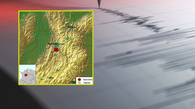 Imagen de referencia y temblor en Colombia. Foto: Getty Images / Servicio Geológico Colombiano
