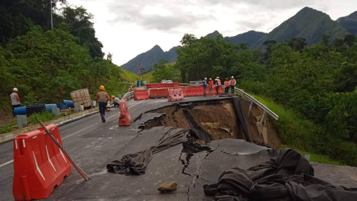 La realidad de la vía a Barrancabermeja que colapsó a 10 días de haberse inaugurado