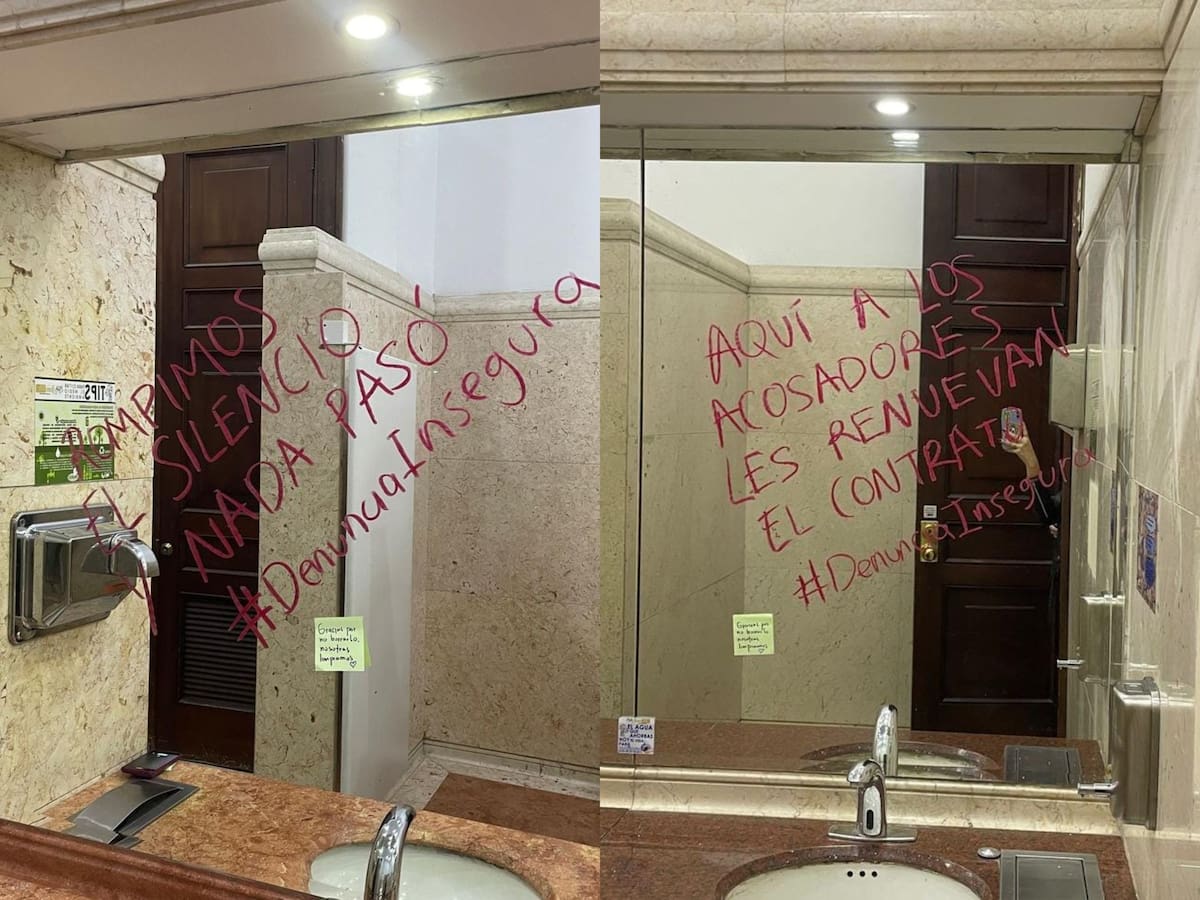 Con mensaje en baños del Congreso, funcionaria expuso nuevo caso de presunta agresión sexual