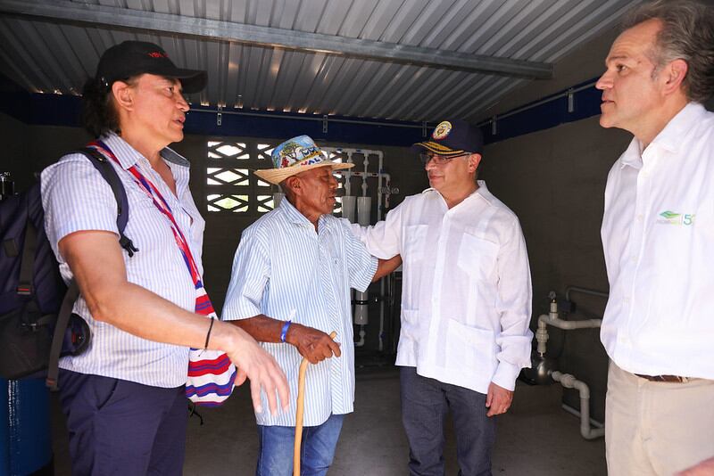 Presidente Gustavo Petro en La Guajira. Foto: W Radio.