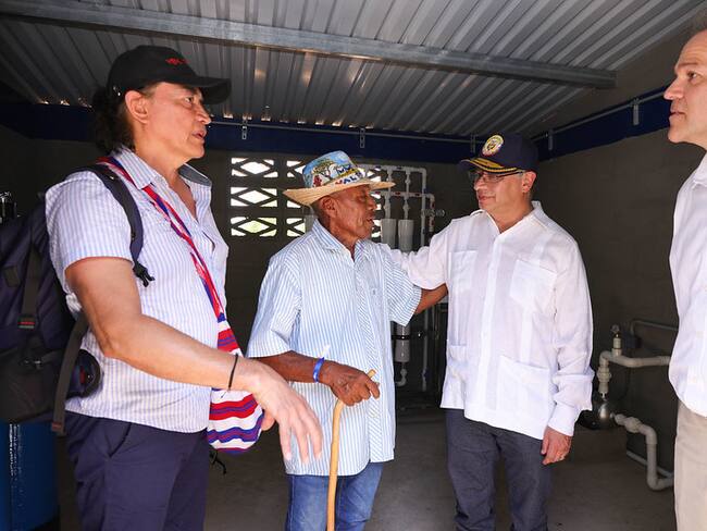 Presidente Gustavo Petro en La Guajira. Foto: W Radio.