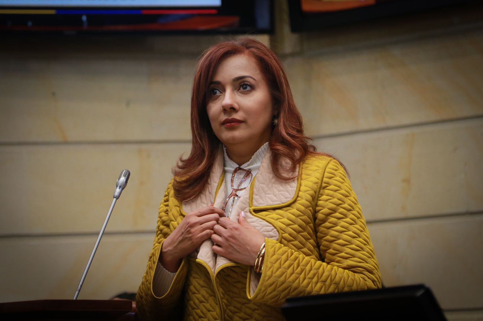 Astrid Salamanca fue reelegida por séptima vez como directora administrativa del Senado. Foto: Suministrada.