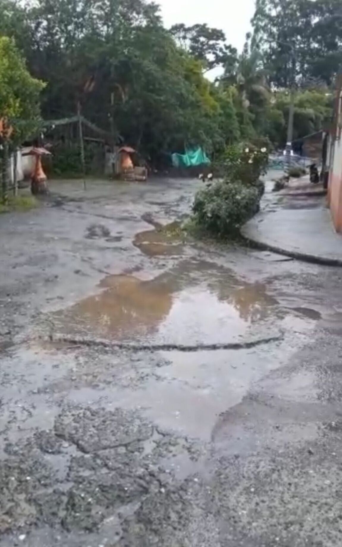 Falsa pavimentación en Dosquebradas / Foto: W Radio