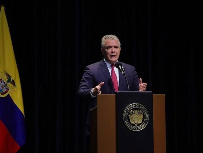 El presidente Iván Duque aseguró que para derrotar a este fenómeno no deben existir divisiones y que todas las instituciones deben trabajar mancomunadamente. Foto: Presidencia de la República