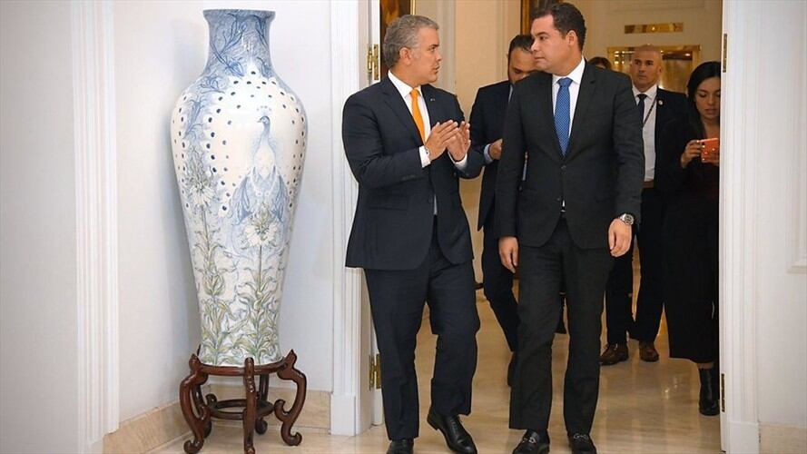 El presidente Iván Duque se reunió con el gobernador de La Guajira, Nemesio Roys Garzón. Foto: Colprensa