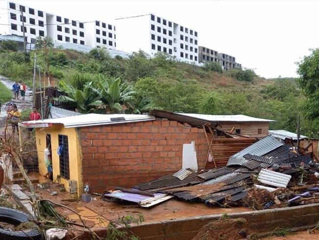 Emergencia por fuertes lluvias en Dagua, Valle del Cauca. Foto: Ana María Sanclemente, alcaldesa de Dagua