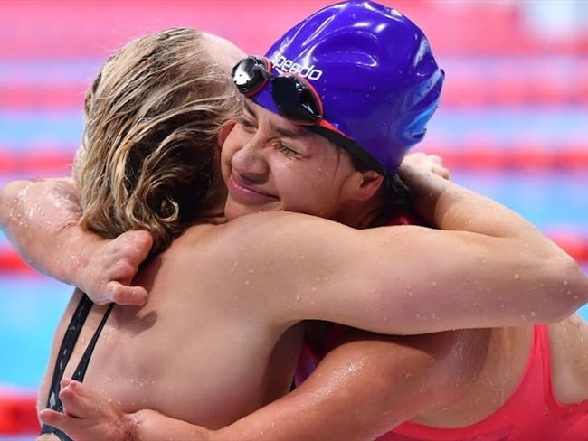 Laura González, nadadora paralímpica colombiana que obtuvo medalla de bronce en Tokio 2020. Foto: Getty Images