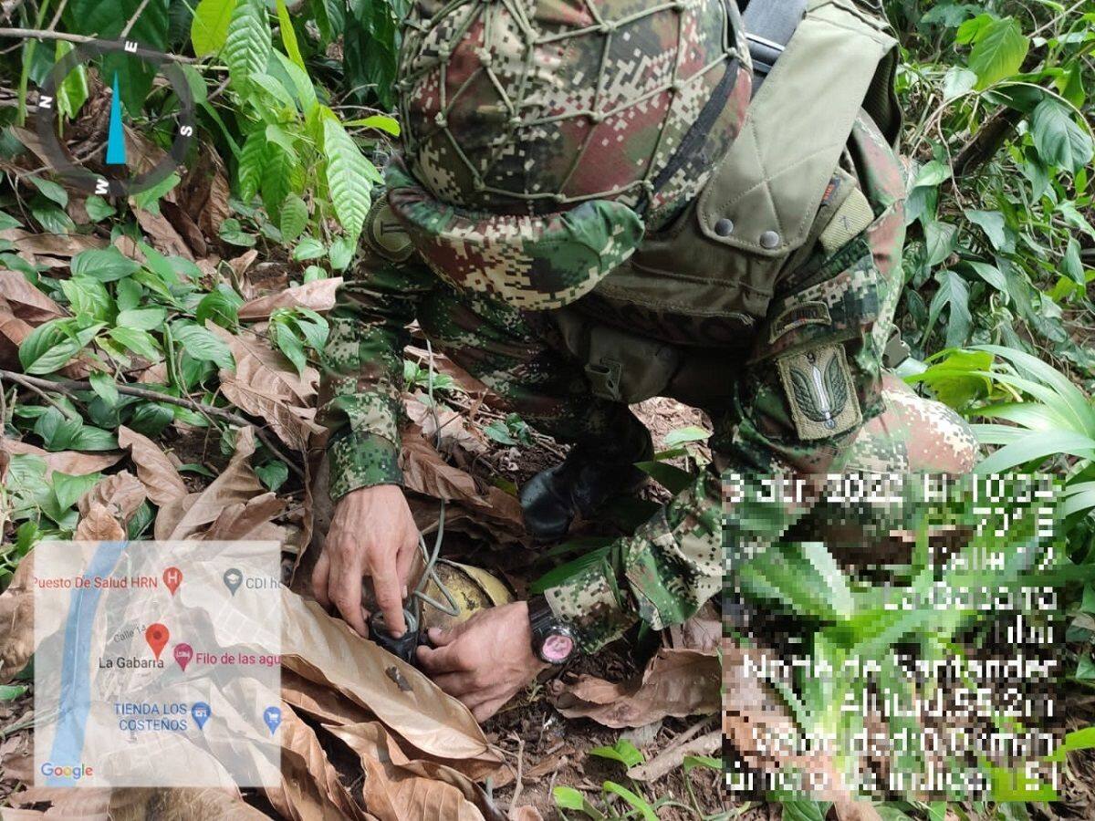 Destruyen área preparada con minas antipersonal en el municipio de Tibú