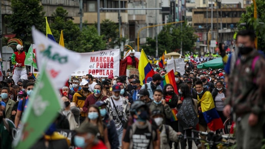 El Comité de Paro recordó un listado de peticiones que hicieron al Gobierno Nacional desde el pasado 21 de noviembre de 2019. Foto: Getty Images / JUANCHO TORRES