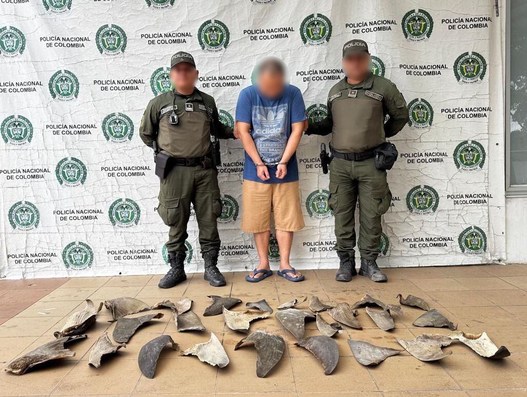 Extranjero detenido. Foto: Policía.