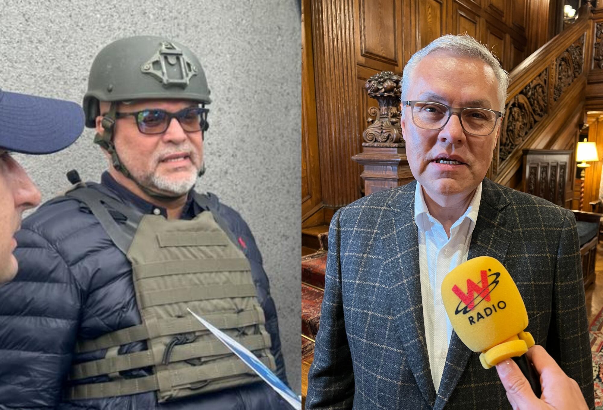 Salvatore Mancuso y Ministro de Justicia, Néstor Osuna. Foto: W Radio