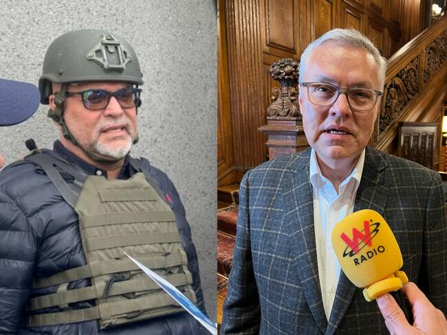 Salvatore Mancuso y Ministro de Justicia, Néstor Osuna. Foto: W Radio