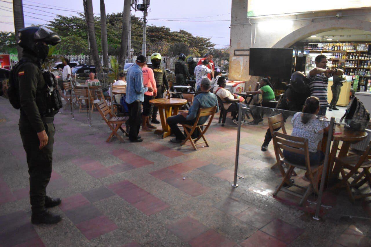 Operativos de la Policía MECAR en la celebración de las madres. / Foto: Policía MECAR