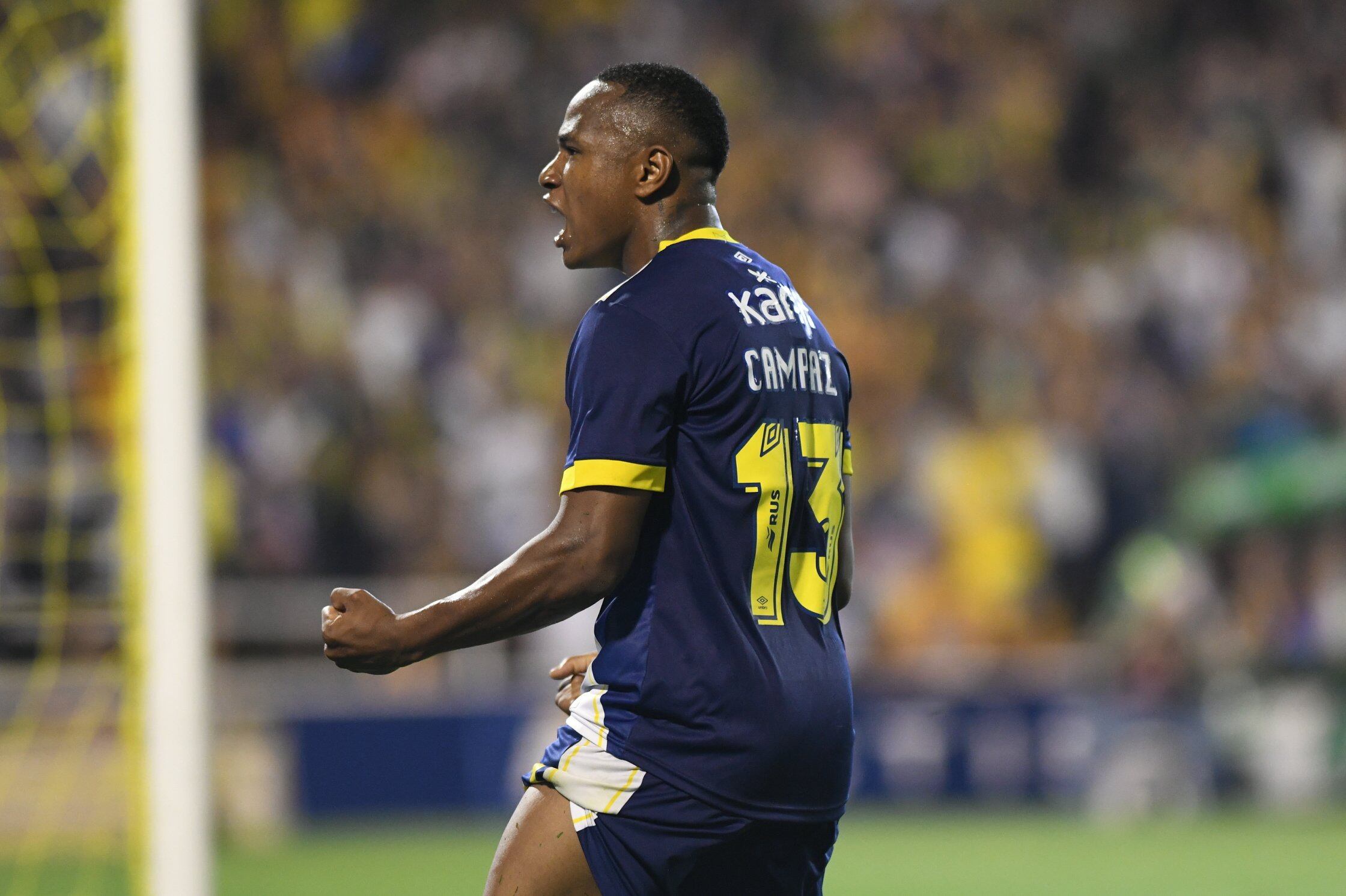 Con gol, Jaminton Campaz fue ‘figura’ en la victoria de Rosario Central contra River Plate. Foto: Twitter Rosario Central.
