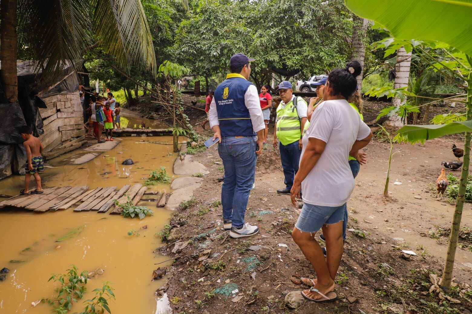 Familias damnificada en Montería. Foto: prensa Alcaldía Montería.