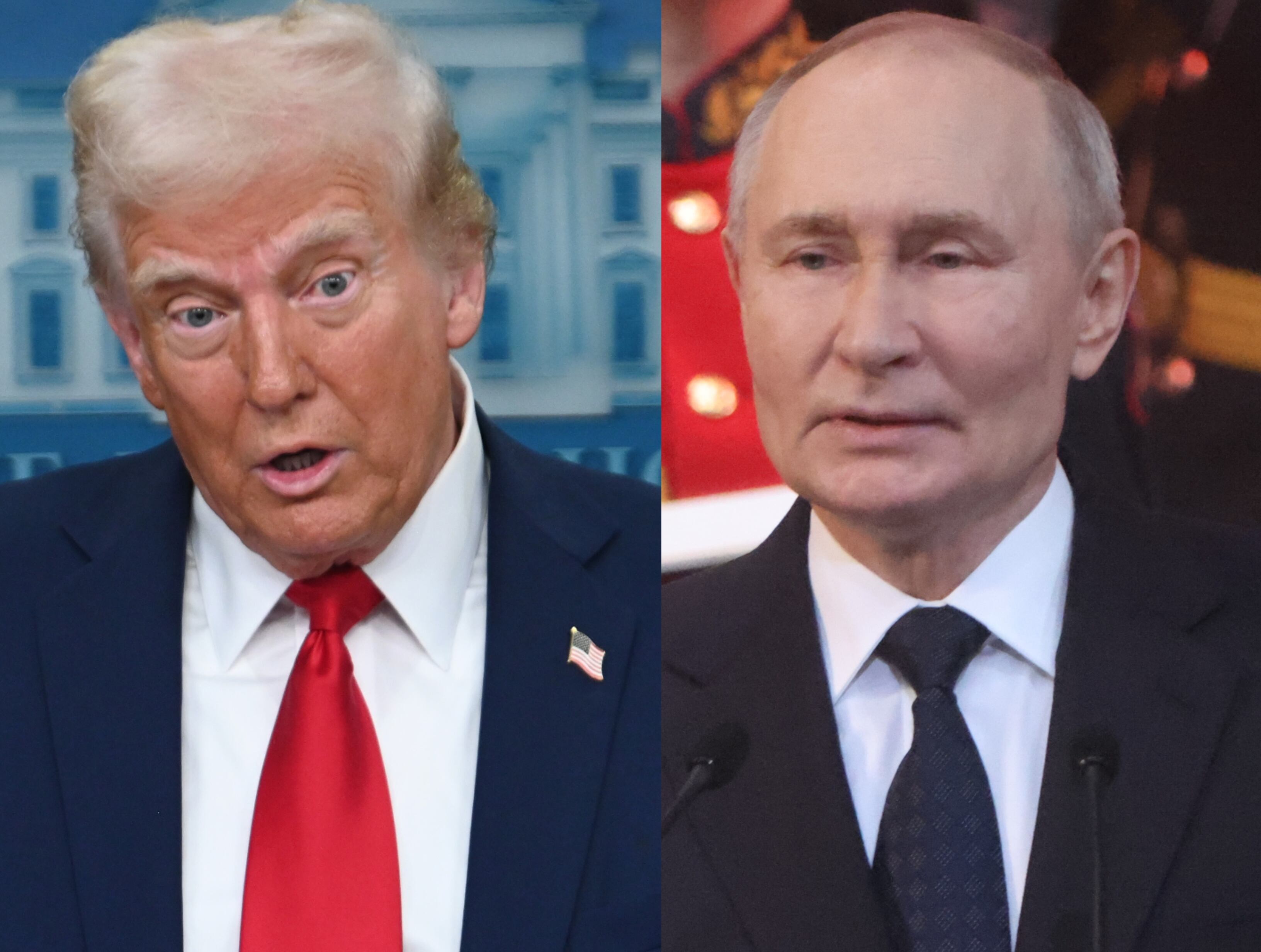 Donald Trump. FOTO: Chen Mengtong/China News Service/VCG/Getty Images. Vladimir Putin. FOTO: Contributor/Getty Images