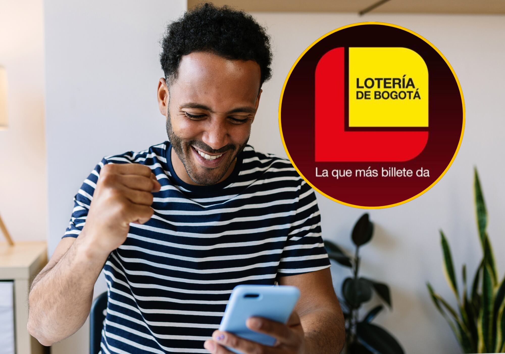 Imagen de referencia y logo de la Lotería de Bogotá. Fotos: Getty Images / X @loteriadebogota