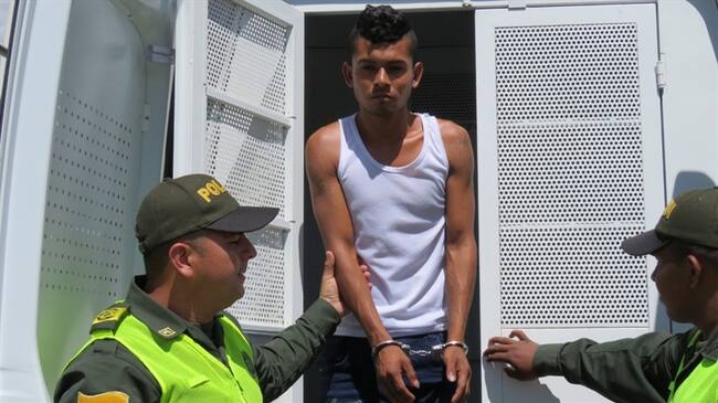 El indiciado intentó escapar, pero fue alcanzado por los uniformados en la Carrera 5 con Calle 2 del barrio Bolívar. Foto: Policía Nacional