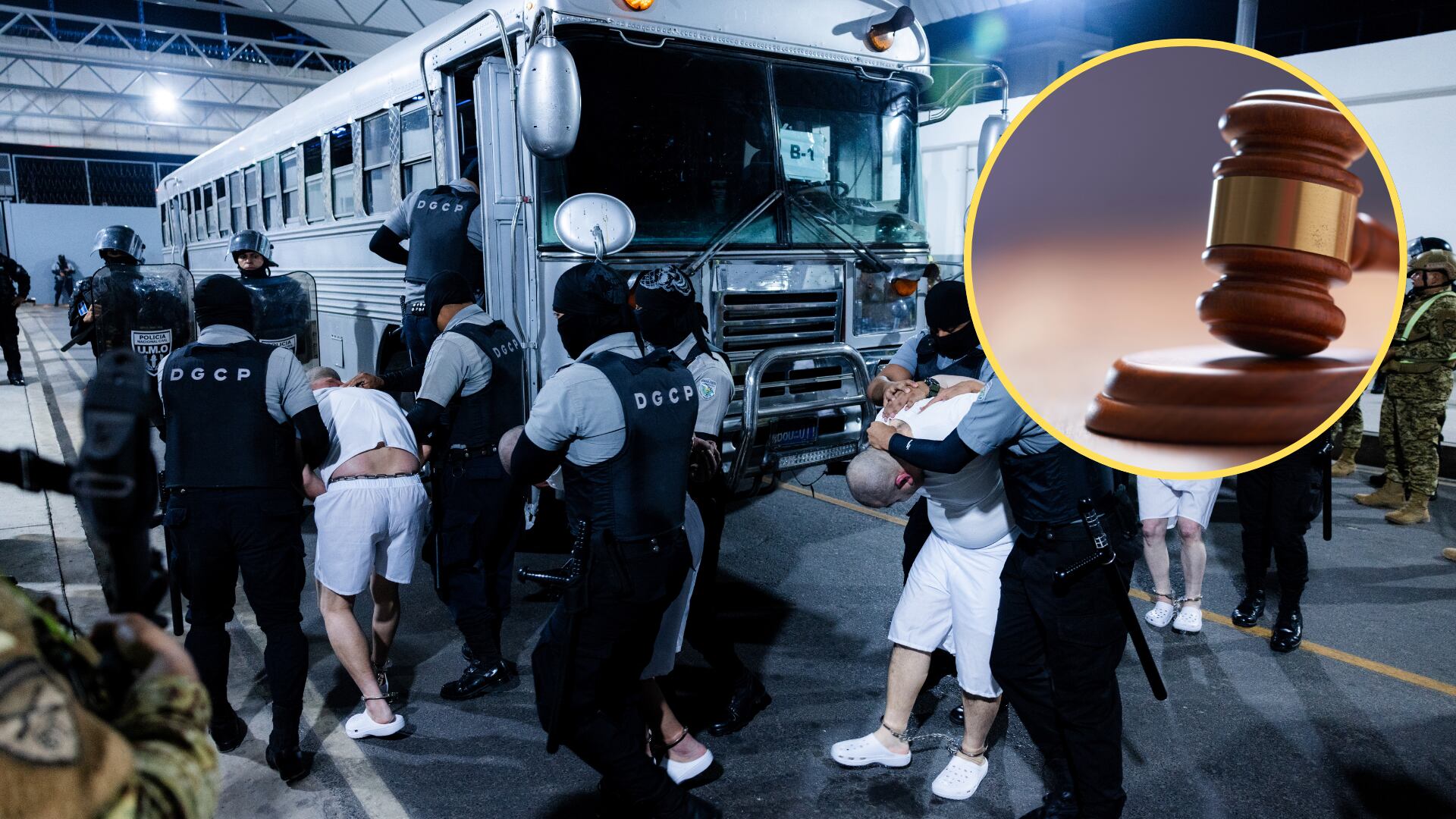 Deportados a El Salvador. FOTO: El Salvador Press Presidency Office/Anadolu via Getty Images