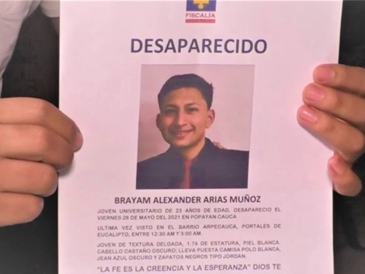 El drama de una familia por la desaparición de un joven en Popayán