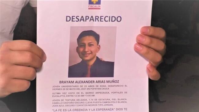 Desde el pasado 27 de mayo no hay pistas del paradero del joven universitario . Foto: Cortesía