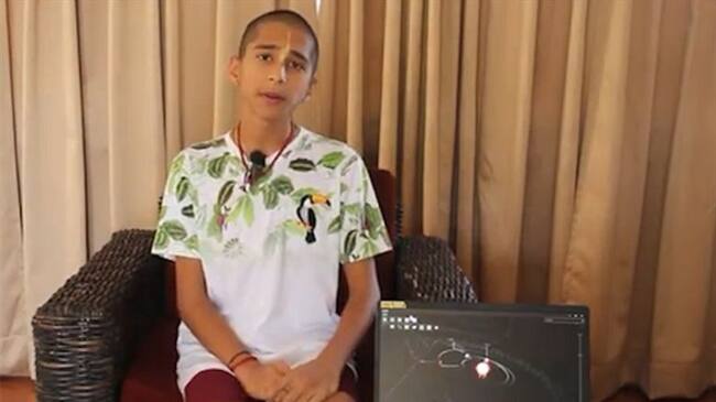 El pequeño Abhigya Anand, que nació en la India, no predijo el coronavirus. Foto: Captura de Pantalla