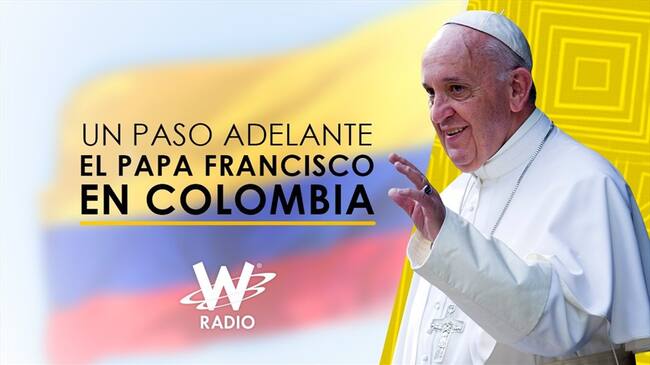 Néstor Pongutá, enviado especial de W Radio, habla desde el avión papal. Foto: