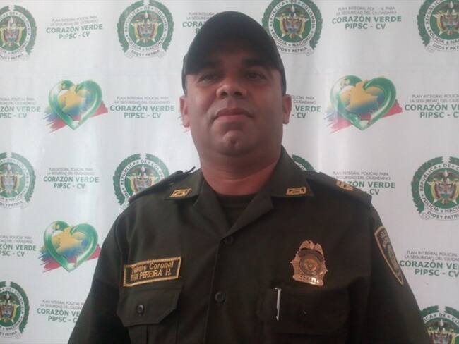 Teniente coronel Iván Pereira- Comandante operativo de la policía en Córdoba. Foto: W Radio