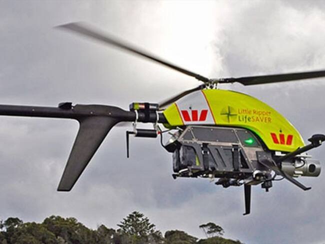 Dron con forma de helicóptero . Foto: Bang Media