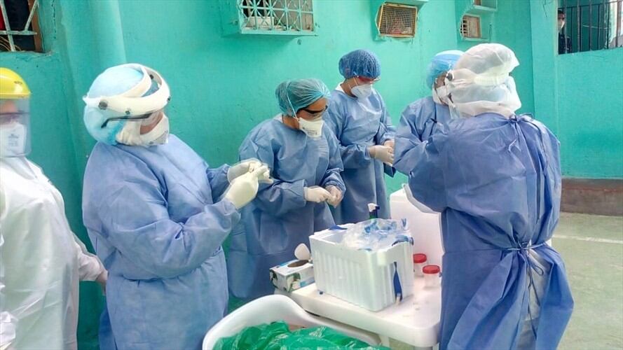 Jornada de tamizaje al interior del penal. Foto: Cortesía: Alcaldía de Santa Marta