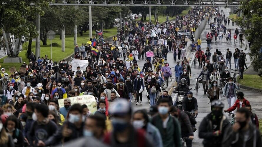 Funcionarios judiciales se unen al paro nacional. Foto: Colprensa