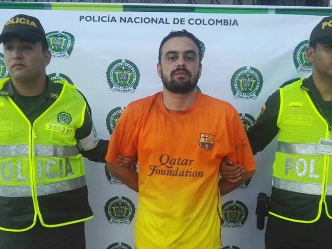 Imagen del la captura de Cristian Cotes. Foto: Policía