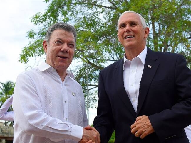 Presidente de Colombia y vicepresidente de Estados Unidos. Foto: Colprensa
