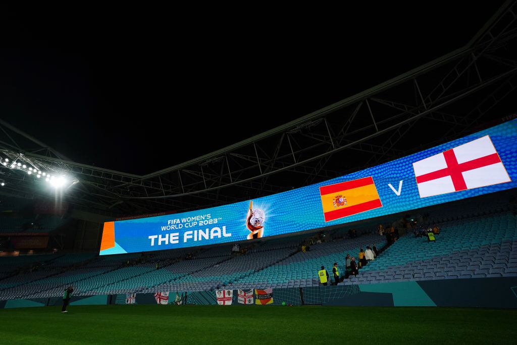 España vs. Inglaterra, final del Mundial femenino de Australia y Nueva Zelanda. Foto: Zac Goodwin/PA Images via Getty Images.