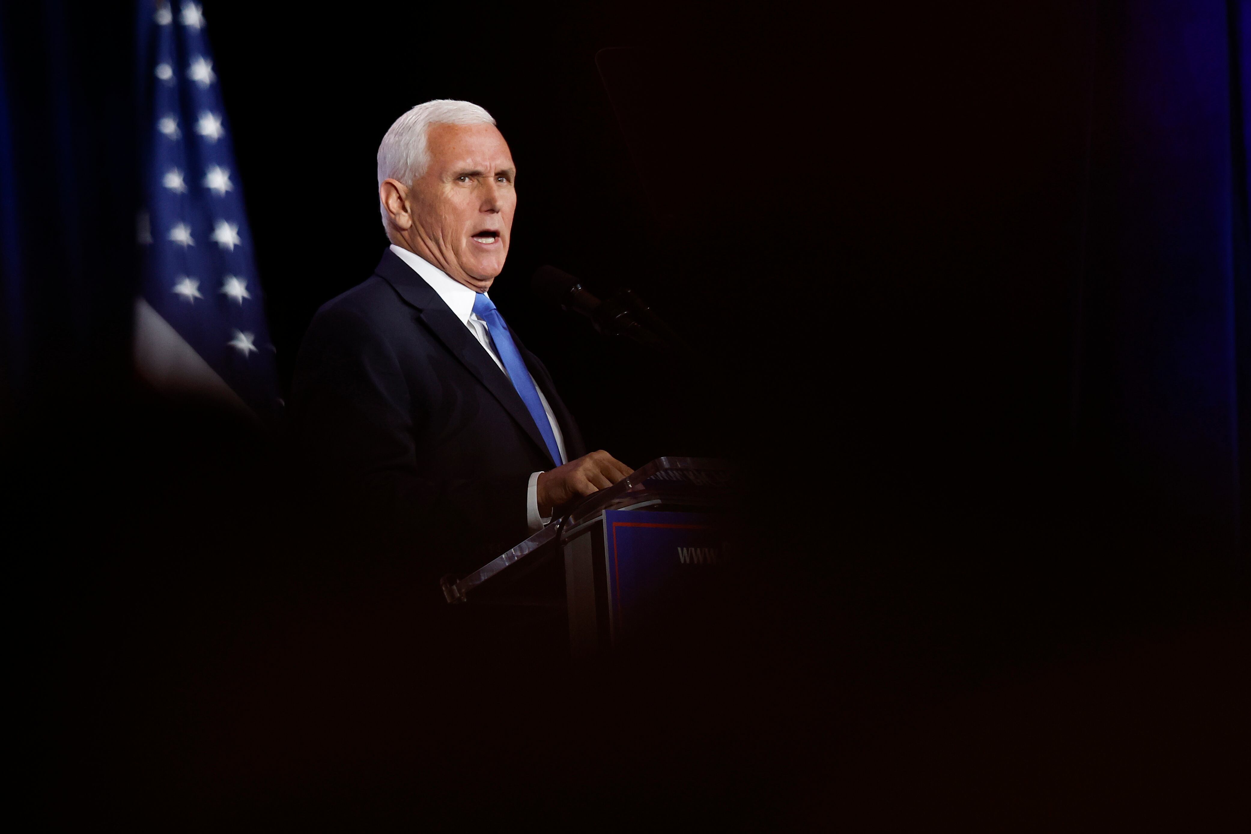 Ex vicepresidente, Mike Pence. Foto: EFE/EPA/CAROLINE BREHMAN