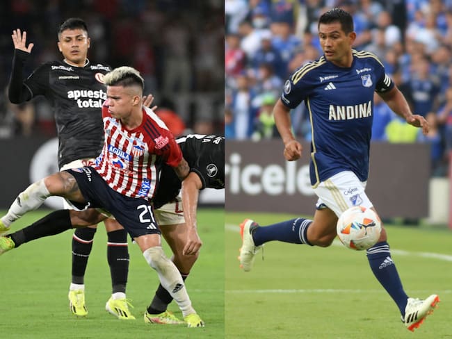 Jugadores de Junior de Barranquilla y Millonarios FC. Foto: Getty Images