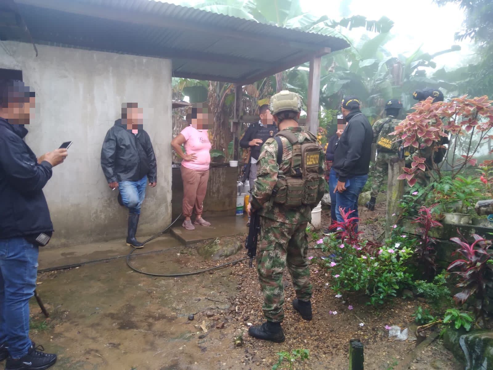 Liberación de las tres personas. Foto: Suministrada.