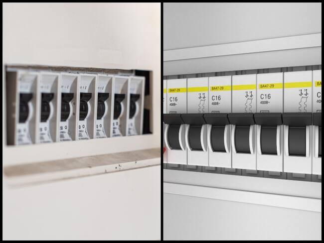 A la izquierda, tacos de luz monofásicos. A la derecha, tacos de luz trifásicos (GettyImages)