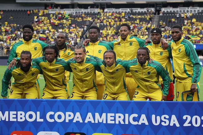 Paradise (United States), 26/06/2024.- Jamaica's starting squad pose before the start of the CONMEBOL Copa America 2024 group B match between Ecuador and Jamaica, in Paradise, Nevada, USA, 26 June 2024. EFE/EPA/CAROLINE BREHMAN