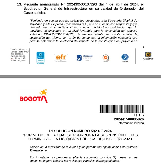 Licitación del Corredor Verde