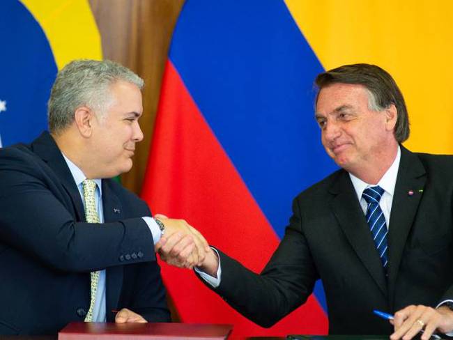 Jair Bolsonaro e Iván Duque. Créditos: Getty Images