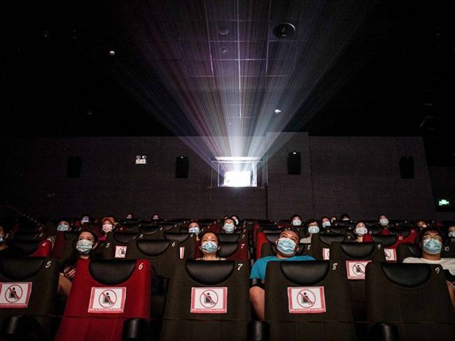 Sala de cine en medio de la pandemia de Coronavirus. Foto: Referencia Getty