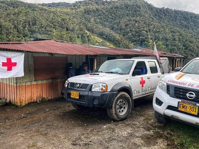 Más de 50 rescatistas realizan labores en la zona. Crédito: Cruz Roja Colombiana. 