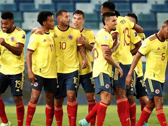 Con jugada preparada, Colombia consigue su primera victoria en la Copa América. Foto: Agencia EFE