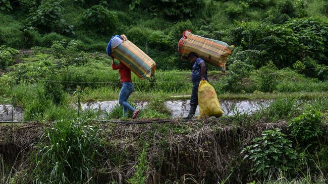 Imagen de referencia de desplazamiento forzado en Colombia. Foto: Getty Images